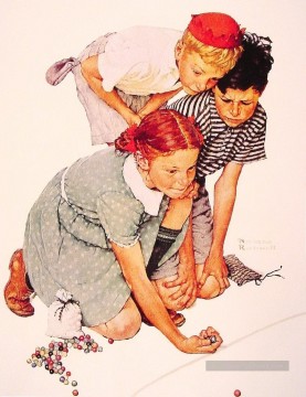 Norman Rockwell Painting - marble champion 1939 Norman Rockwell
